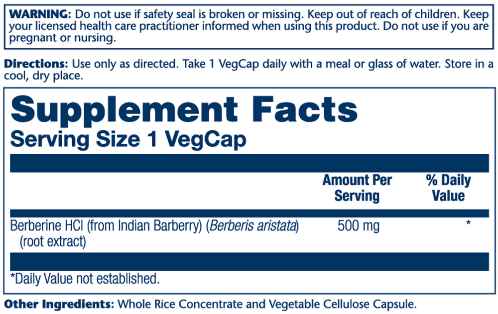 Product image for Berberine 500mg.