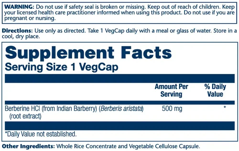Product image for Berberine 500mg.