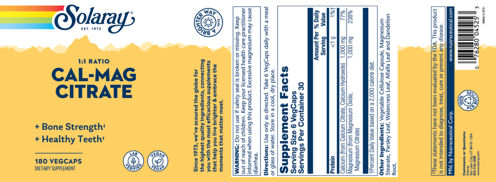 Product image for Cal Mag Citrate 1:1.