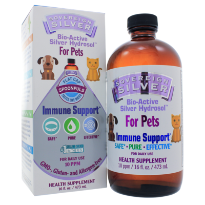 Bio-Active Silver Hydrosol Immune Pets Flat Cap 16 Ounces