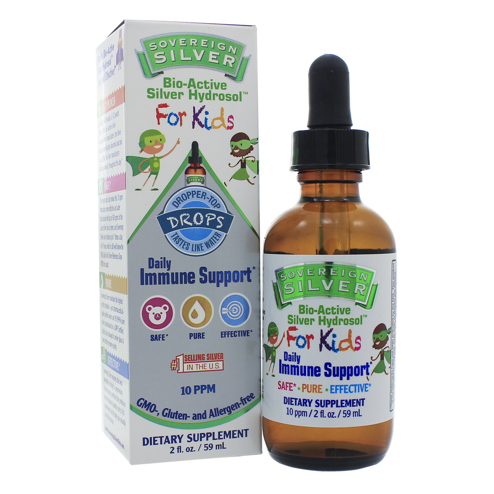 Product image for Bio-Active Silver Hydrosol Immune Kids Dropper.