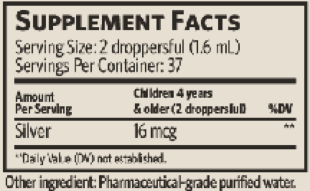 Product image for Bio-Active Silver Hydrosol Immune Kids Dropper.