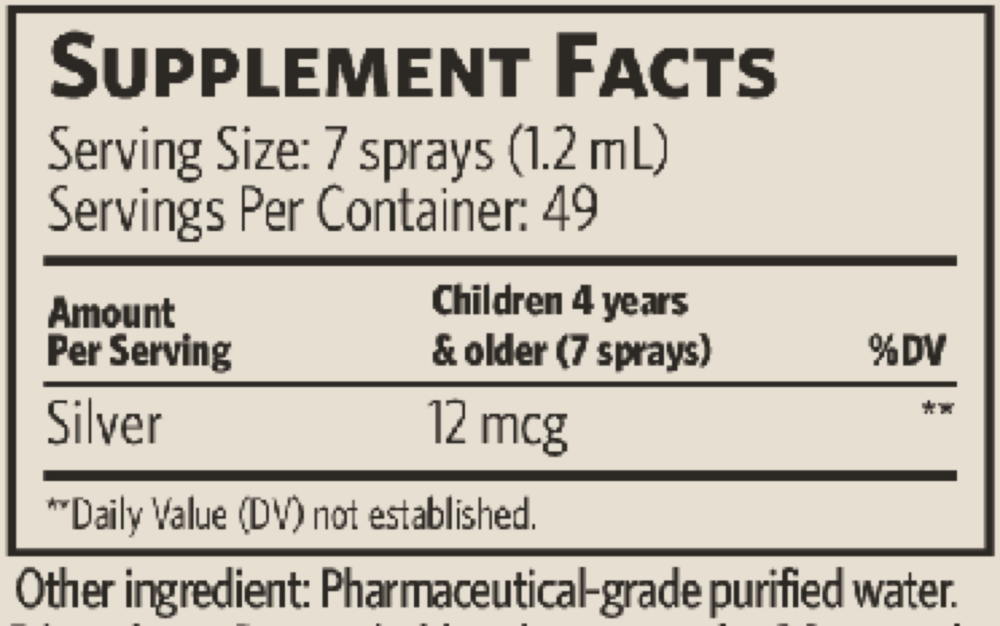 Product image for Bio-Active Silver Hydrosol Immune Kids Fine Mist Spray.