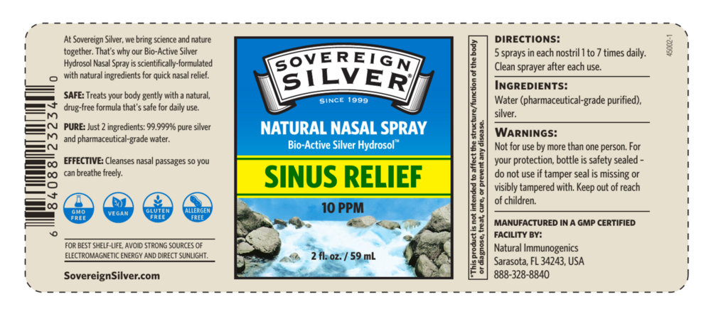 Product image for Bio-Active Silver Hydrosol Sinus Relief.