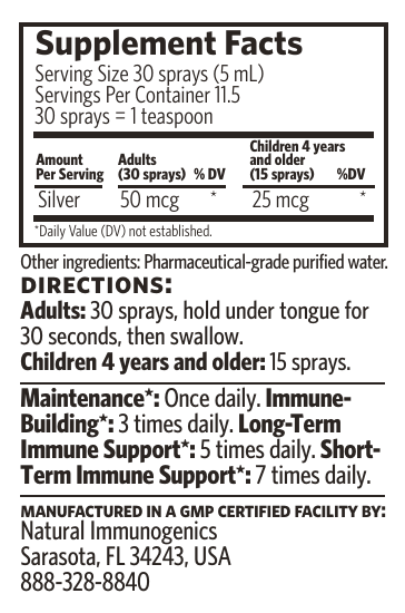 Product image for Bio-Active Silver Hydrosol Immune Fine Mist Spray.