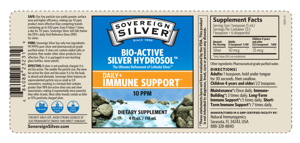 Product image for Bio-Active Silver Hydrosol Immune Dropper.