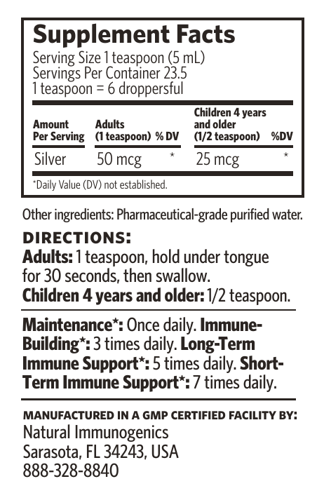 Product image for Bio-Active Silver Hydrosol Immune Dropper.