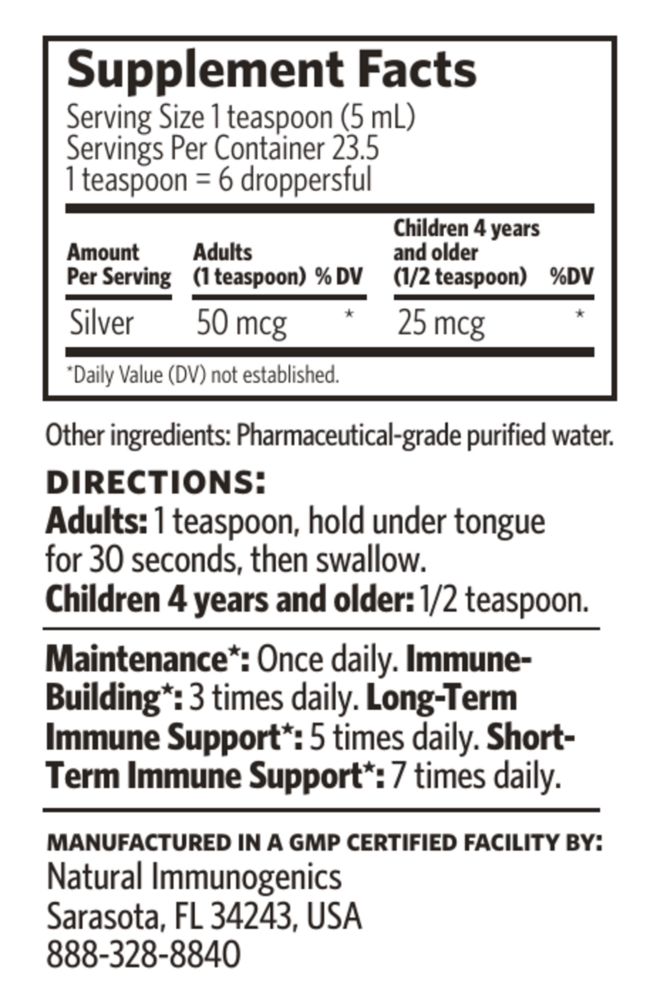 Product image for Bio-Active Silver Hydrosol Immune Dropper.