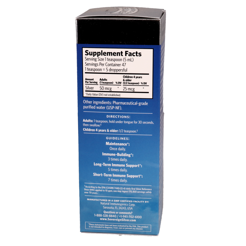 Product image for Bio-Active Silver Hydrosol Immune Dropper.