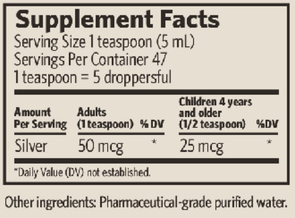 Product image for Bio-Active Silver Hydrosol Immune Dropper.