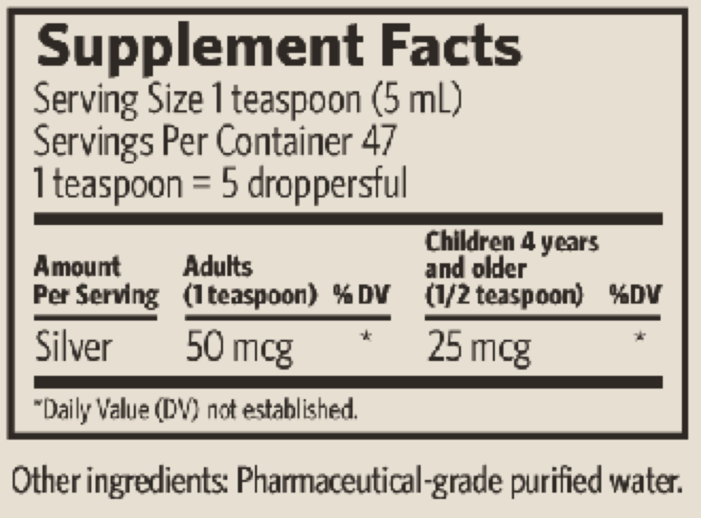 Product image for Bio-Active Silver Hydrosol Immune Dropper.