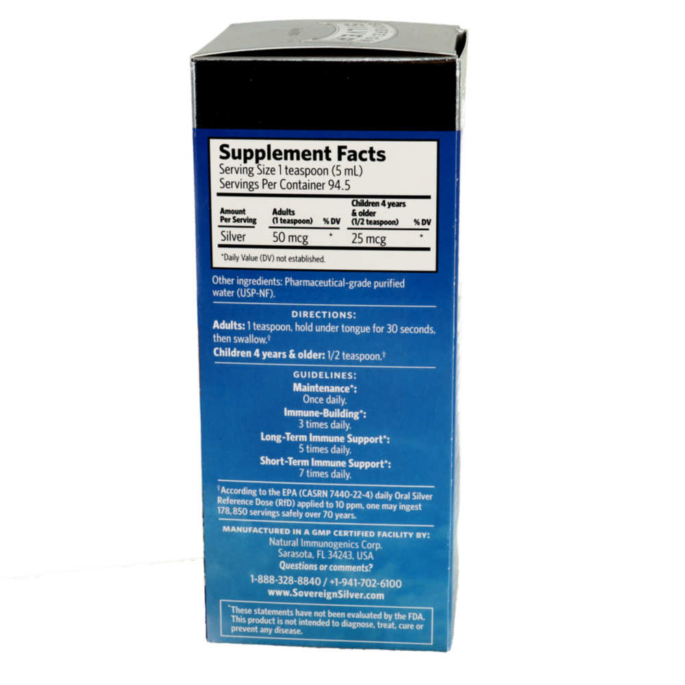 Product image for Bio-Active Silver Hydrosol Immune Screw Top.