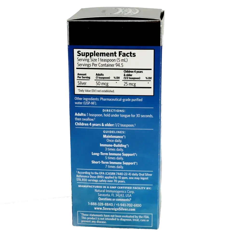 Product image for Bio-Active Silver Hydrosol Immune Screw Top.