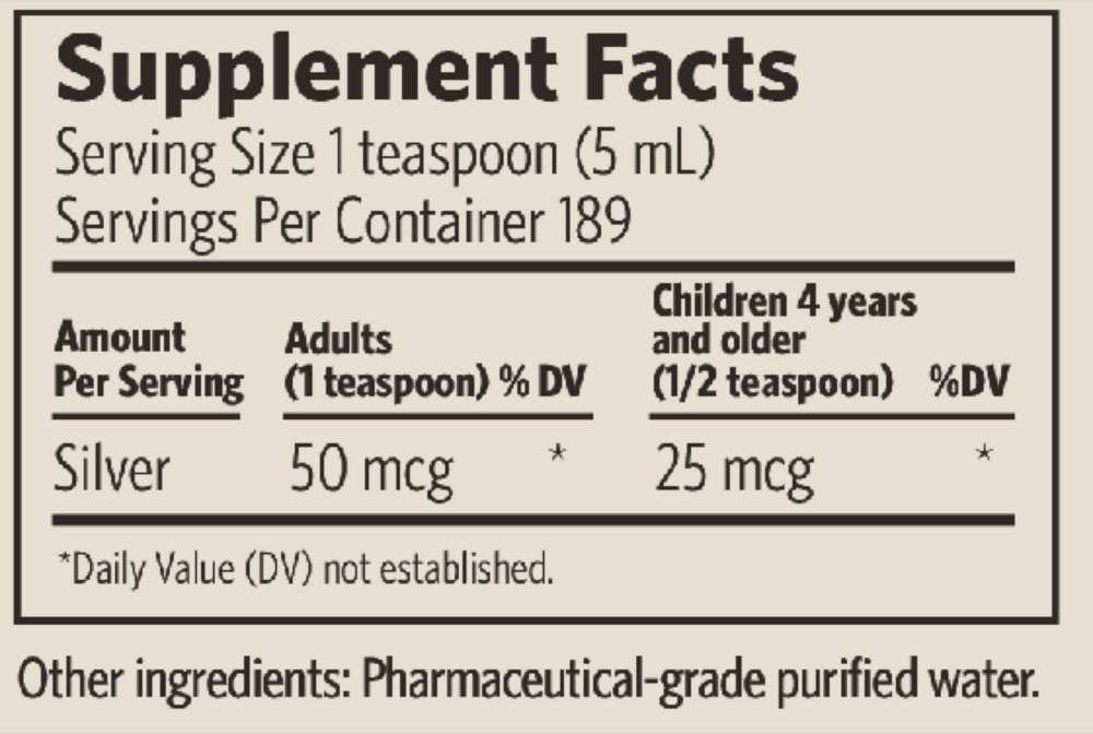 Product image for Bio-Active Silver Hydrosol Immune Screw Top.