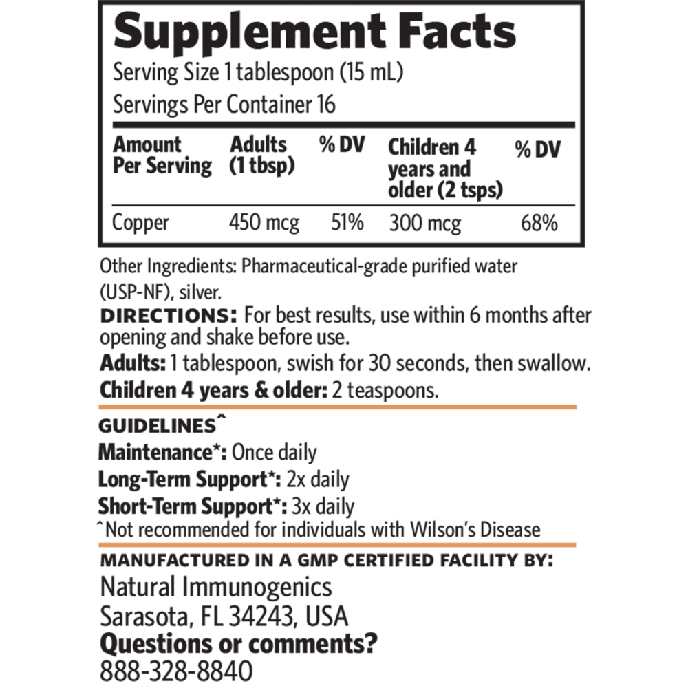 Product image for Sovereign Copper Pro-Strength Bio-Active Copper Hydrosol.