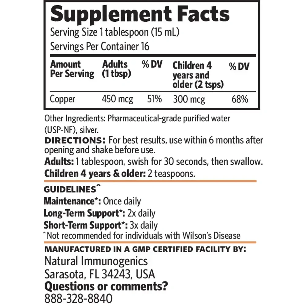 Product image for Sovereign Copper Pro-Strength Bio-Active Copper Hydrosol.