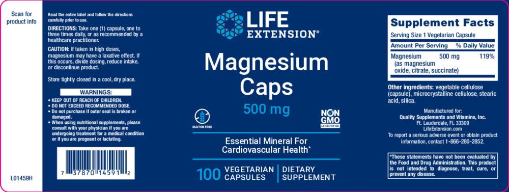 Product image for Magnesium Caps.