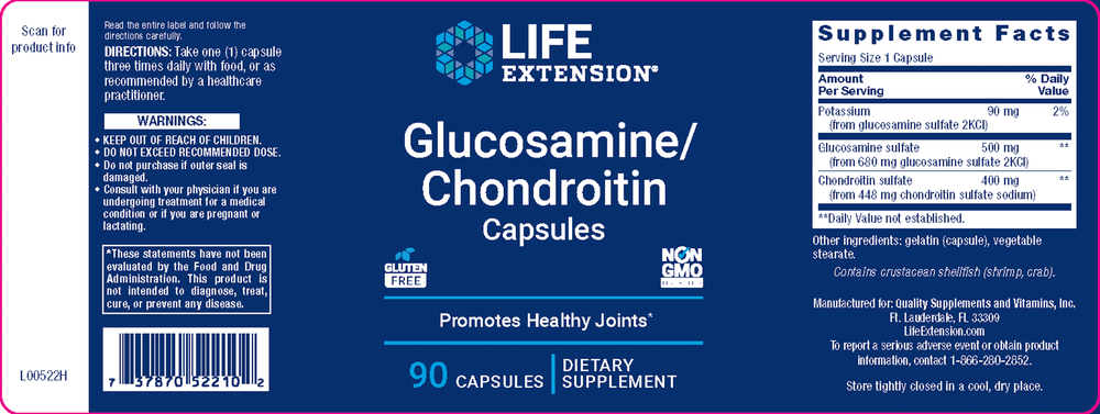 Product image for Glucosamine&#x2F;Chondroitin Capsules.
