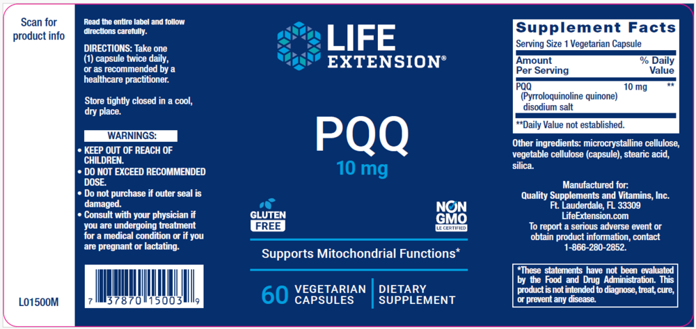 Product image for PQQ 10mg Caps.