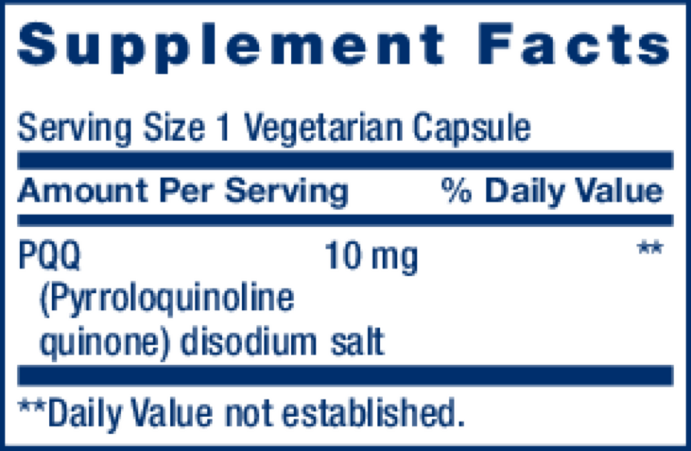 Product image for PQQ 10mg Caps.