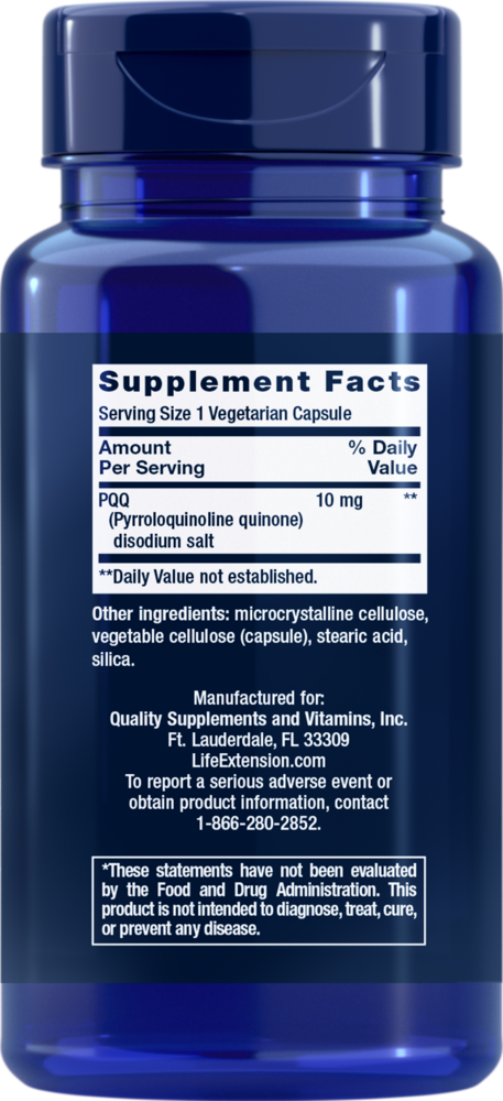 Product image for PQQ 10mg Caps.