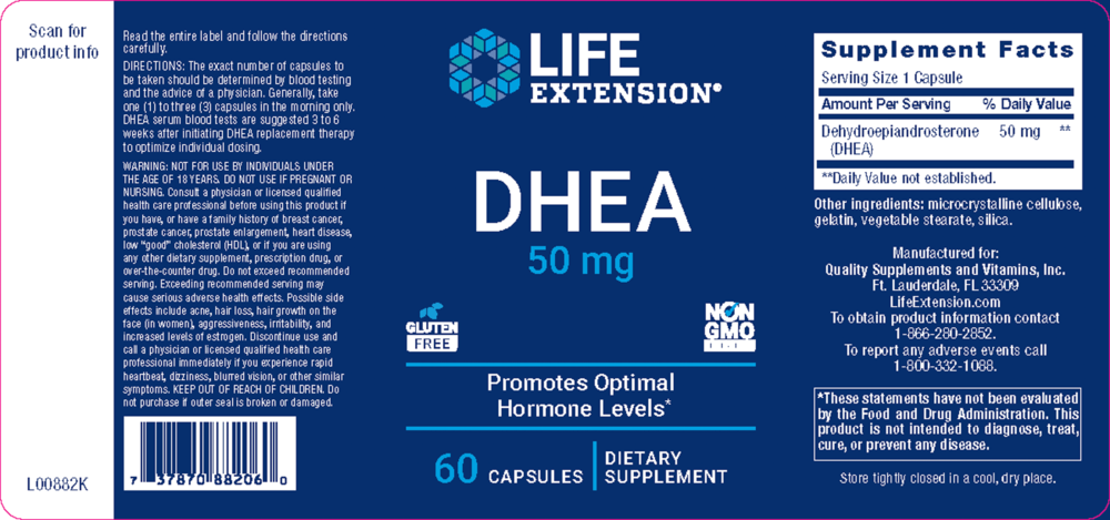 Product image for DHEA 50mg.