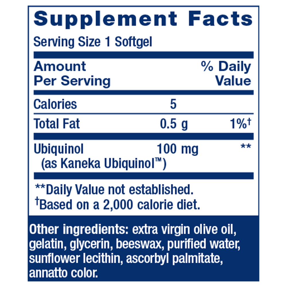 Product image for Super Ubiquinol CoQ10 100mg.