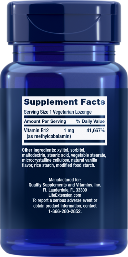 Product image for Methylcobalamin 1mg Lozenges.