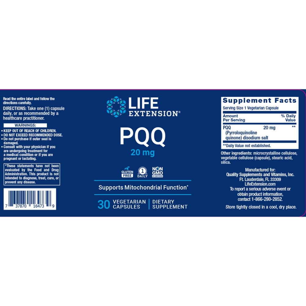 Product image for PQQ 20mg.
