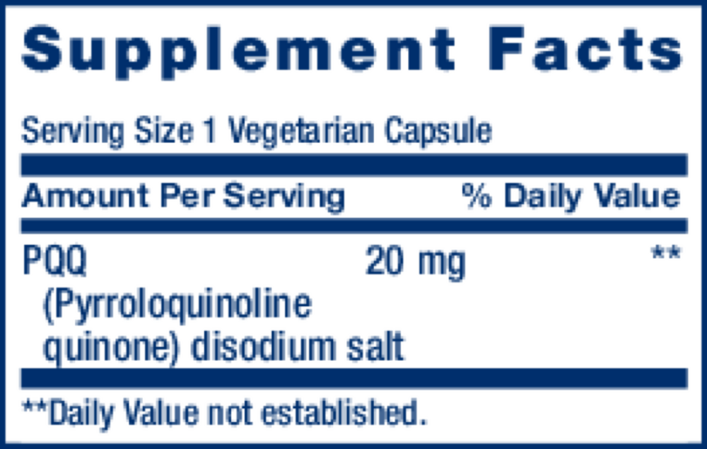 Product image for PQQ 20mg.