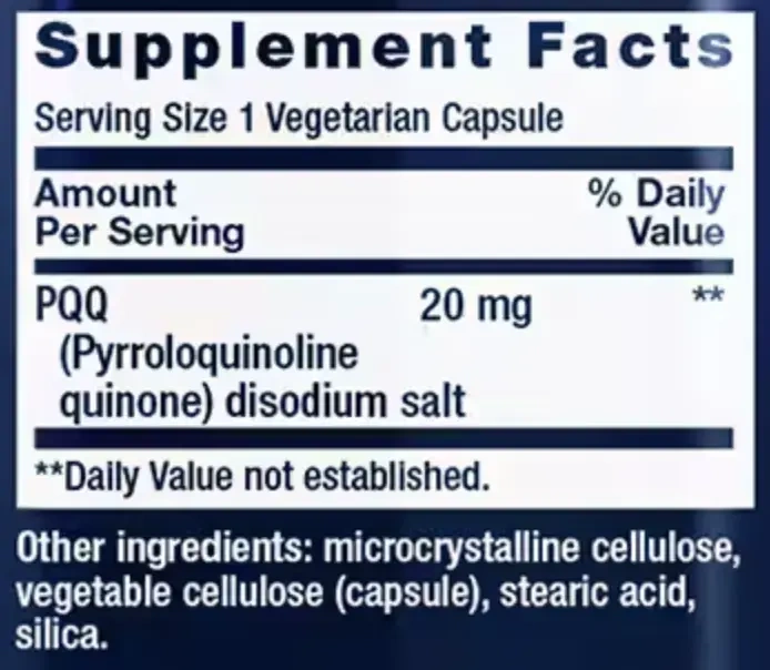Product image for PQQ 20mg.