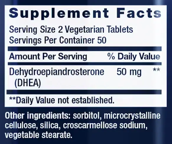 Product image for DHEA 25mg.