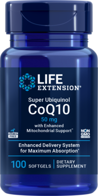 Super Ubiquinol CoQ10 w/Enhanced Mitochondrial 50mg 100 Softgels