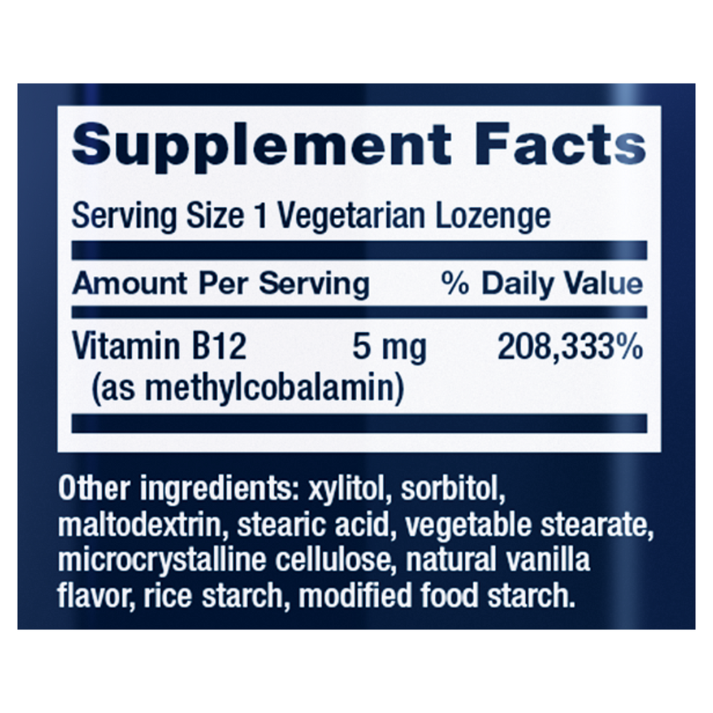 Product image for Vitamin B12 Methylcobalamin 5mg.