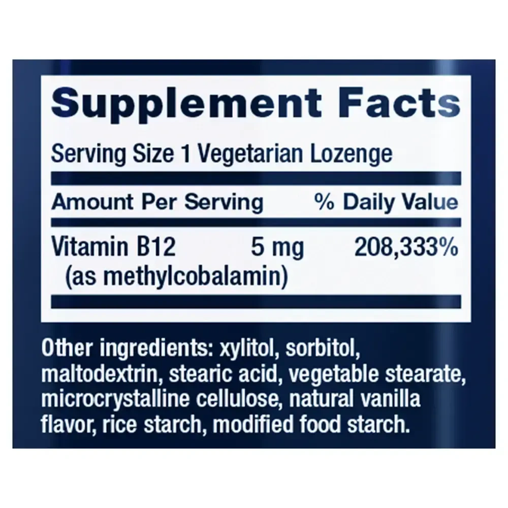 Product image for Vitamin B12 Methylcobalamin 5mg.