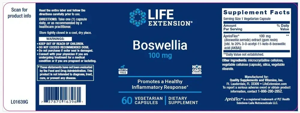 Product image for Boswellia 100mg.