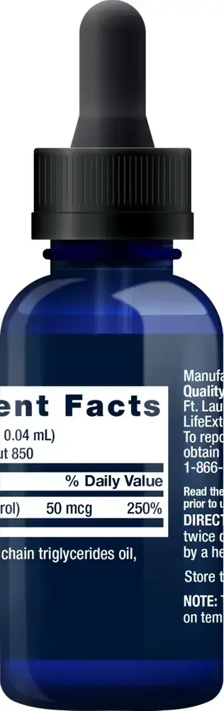 Product image for Liquid Vitamin D3 2,000IU Mint Flavor.