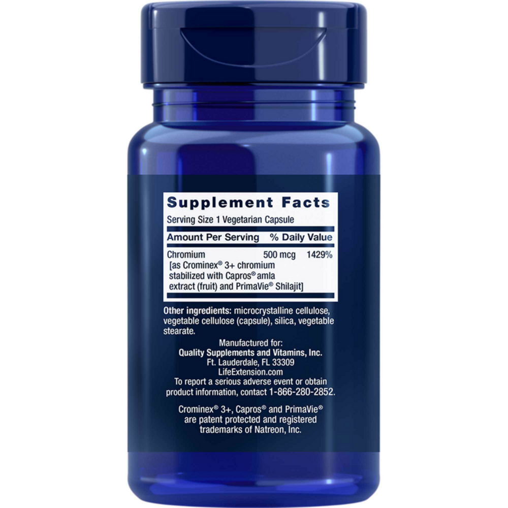 Product image for Optimized Chromium with Crominex 3+ 500mcg.