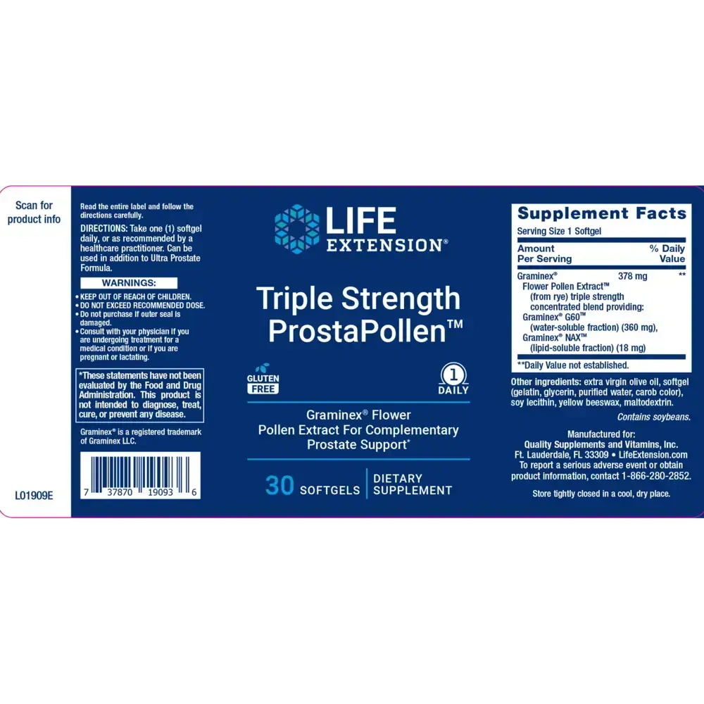 Product image for Triple Strength ProstaPollen.