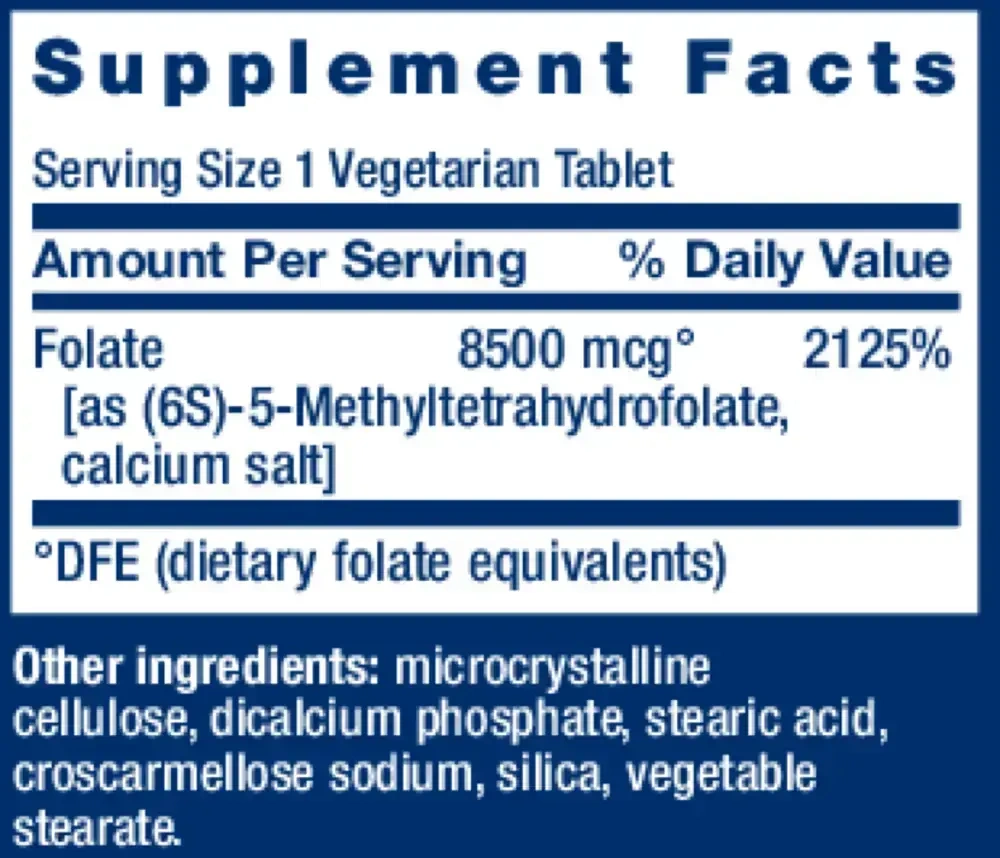 Product image for High Potency Optimized Folate 8500mcg.