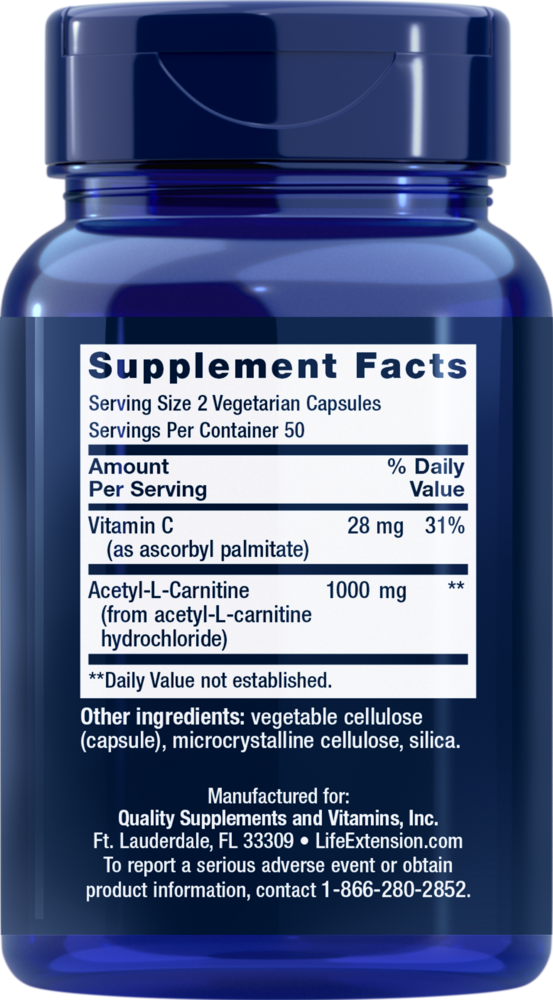 Product image for Acetyl-L-Carnitine 500mg.