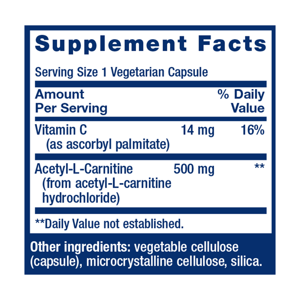 Product image for Acetyl-L-Carnitine 500mg.