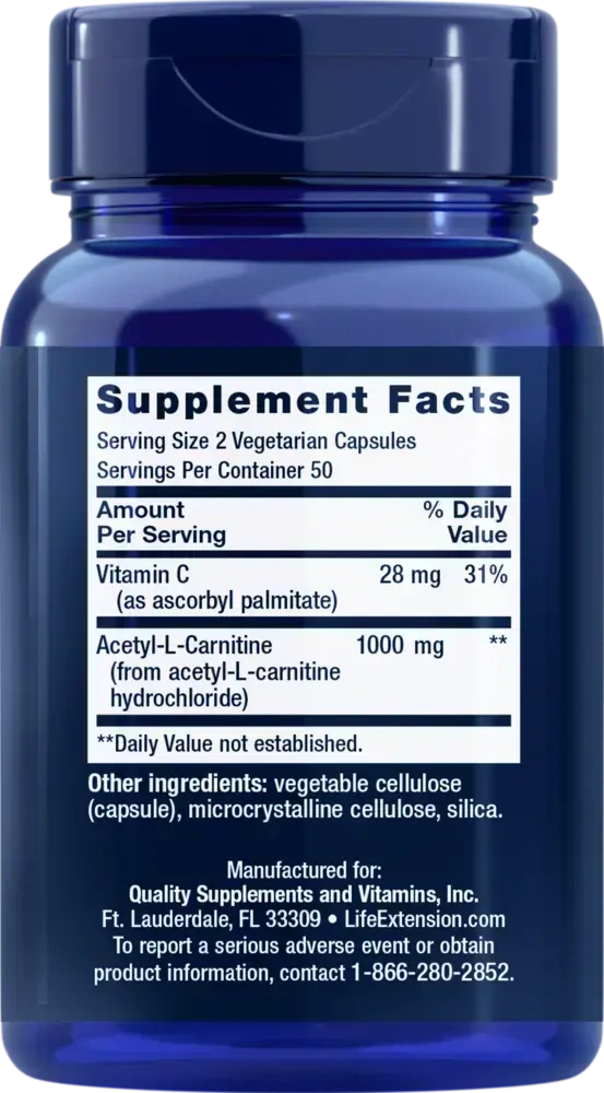 Product image for Acetyl-L-Carnitine 500mg.