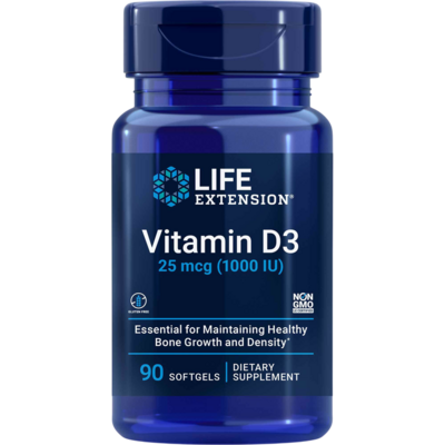 Vitamin D3 1,000IU 90 Softgels