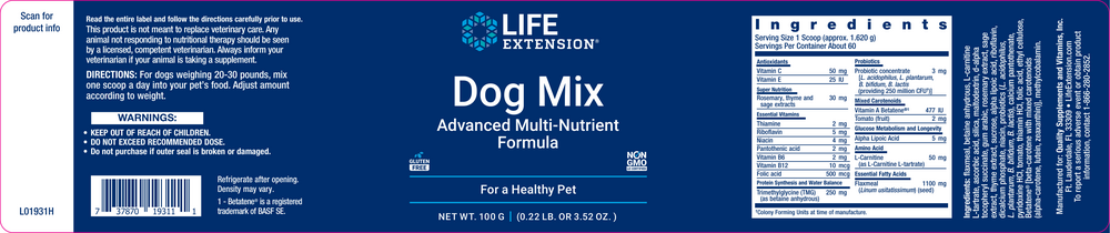 Product image for Dog Mix, Advanced Multi-Nutrient Formula.