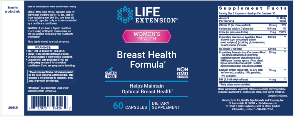 Product image for WOMEN'S HEALTH Breast Health Formula.