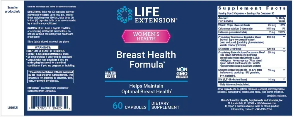 Product image for WOMEN'S HEALTH Breast Health Formula.