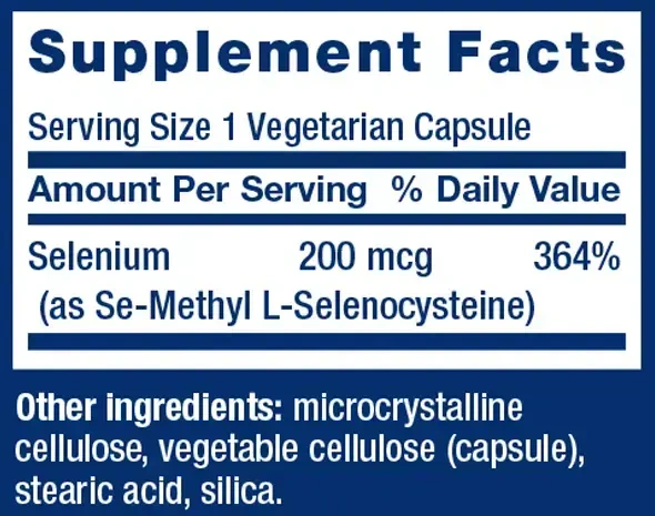 Product image for SE-Methylselenocysteine 200mcg.