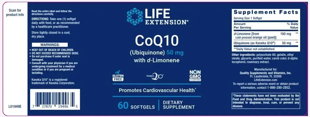 Product image for Super-Absorbable CoQ10 50mg.