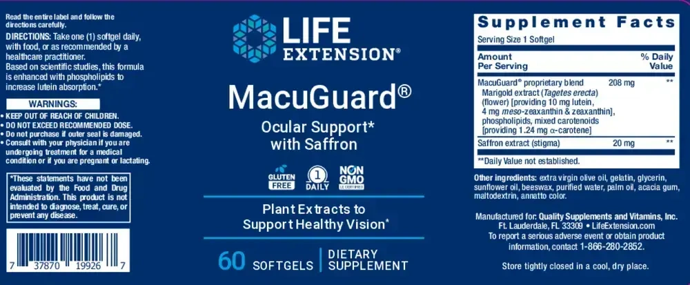 Product image for Macuguard® Ocular Support with Saffron.